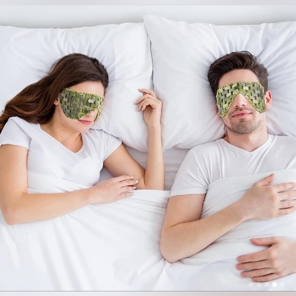 Large Green Genuine Jade Crystal Eye Mask Spa Relaxation Meditation Massage NEW! - Picture 6 of 12